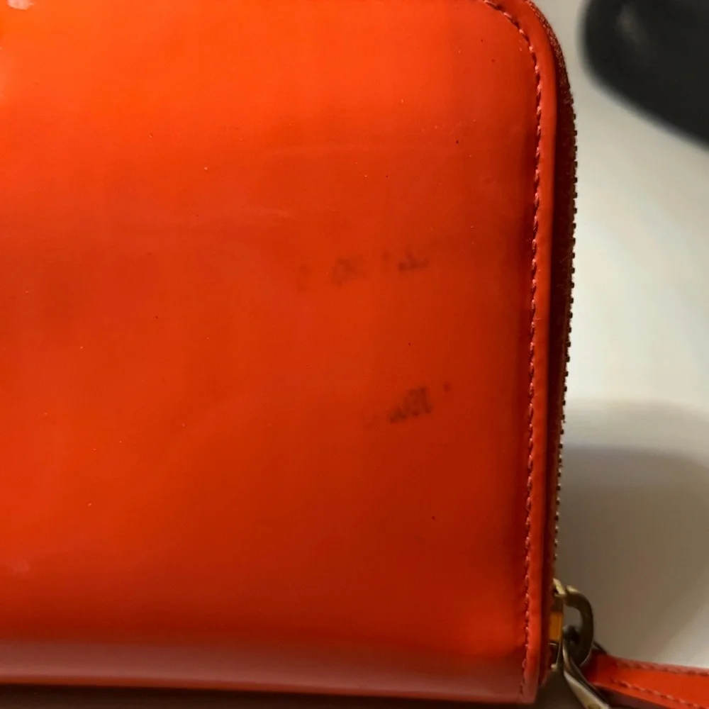Miu Miu Bright Orange Leather Clutch